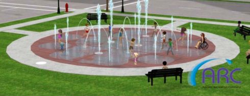 The sort of water feature that DCR is proposing to install at Magazine Beach